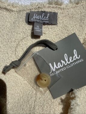 Marled Reunited Clothing Bouclé Cardigan Jacket Buttercream XL NWT